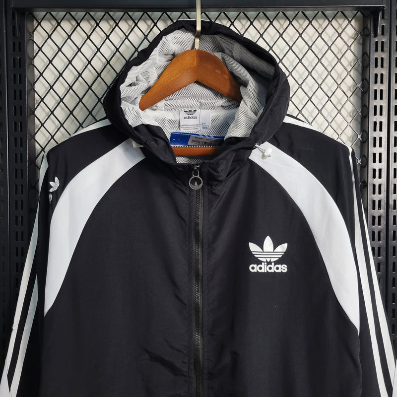 Windbreaker Adidas Black and White