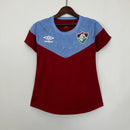 Camisola Feminina Fluminense Treino 23/24 - Bordô e Azul