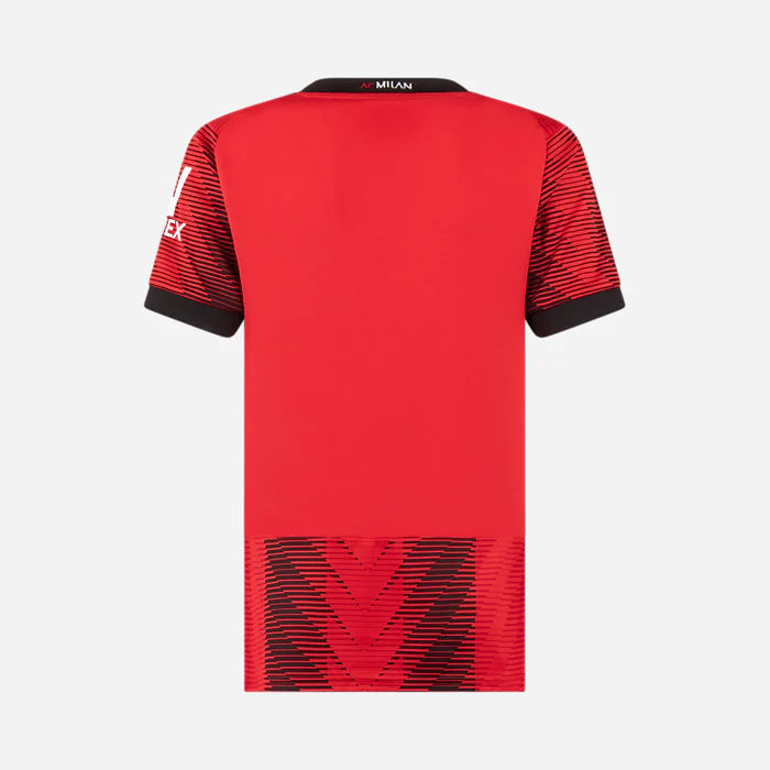 Camisola Feminina AC Milan I 23/24 - Vermelho e Preto