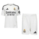 Kit Infantil Real Madrid I 24/25 - Branco com Patrocínio HP