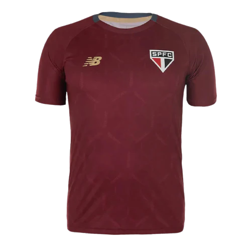 Camisola São Paulo 25/26 Treino - Borgonha - Versão Torcedor