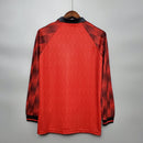 Camisola Manga Longa Manchester United 1996 - Vermelho