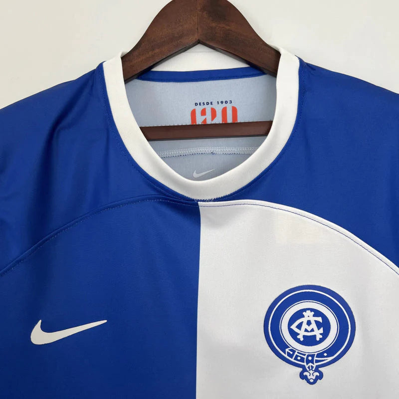 Camisola Atlético de Madrid 120 anos 23/24 - Azul e Branca