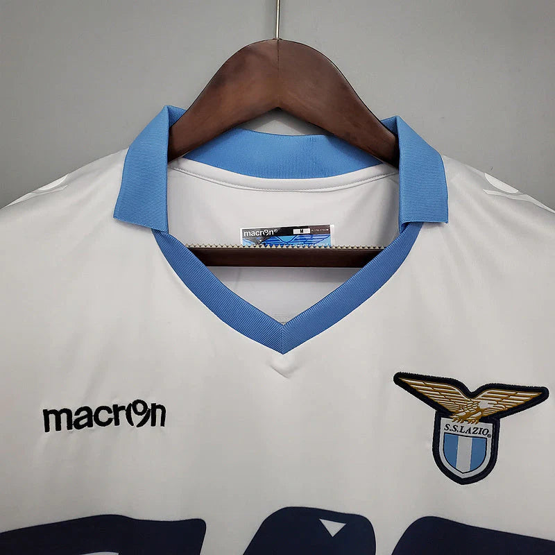 Camisola Lazio Retrô 2014 Azul e Branca - Macron