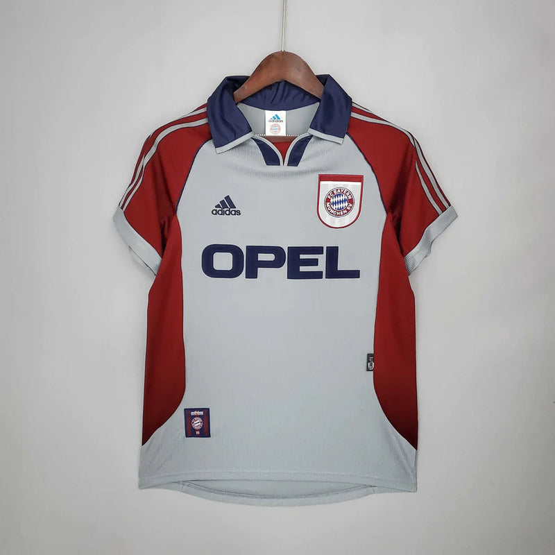 Camisola Bayern de Munique Retrô 1998/1999 - Vermelha e Cinza