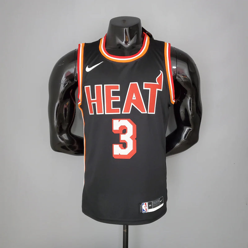 Regata Miami Heat Retro Masculina - Preto