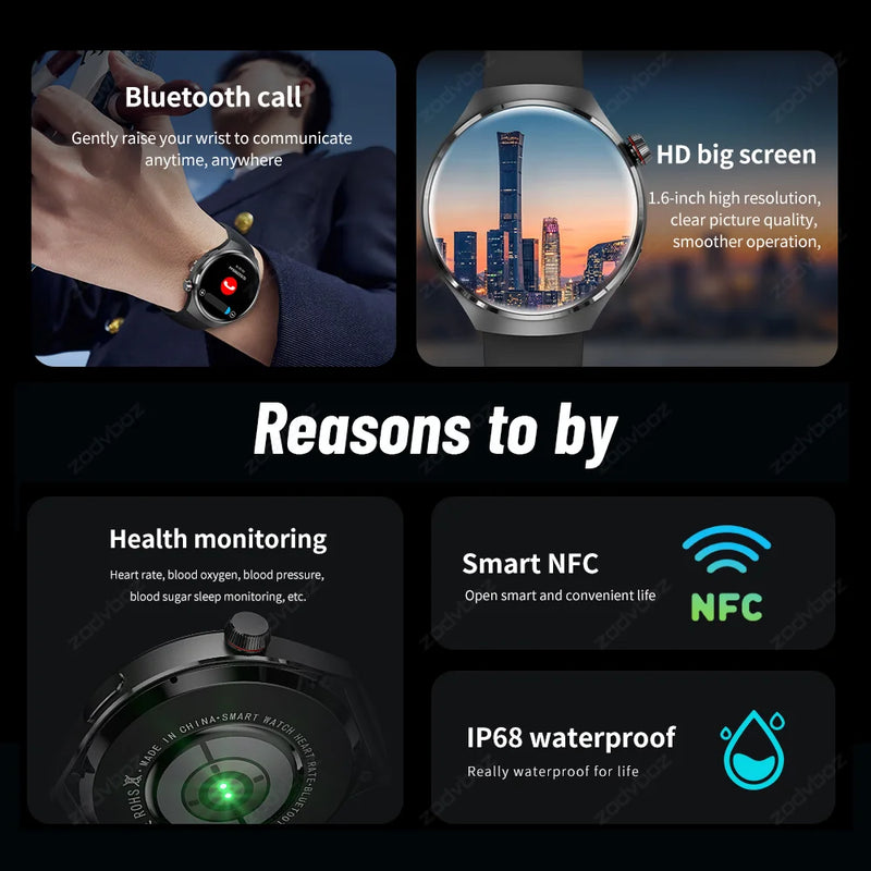 SmartWatch Huawei GT4 PRO Men AMOLED Tela HD