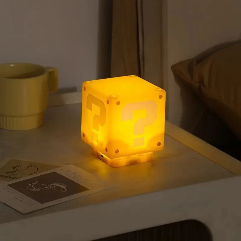 8cm Super Mario Bros LED Carregamento USB Clareamento Noturno