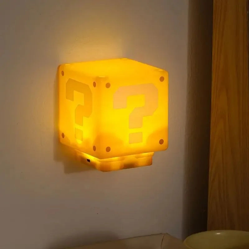 8cm Super Mario Bros LED Carregamento USB Clareamento Noturno