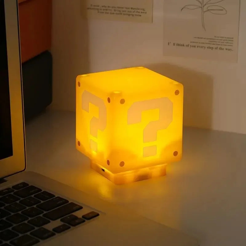 8cm Super Mario Bros LED Carregamento USB Clareamento Noturno