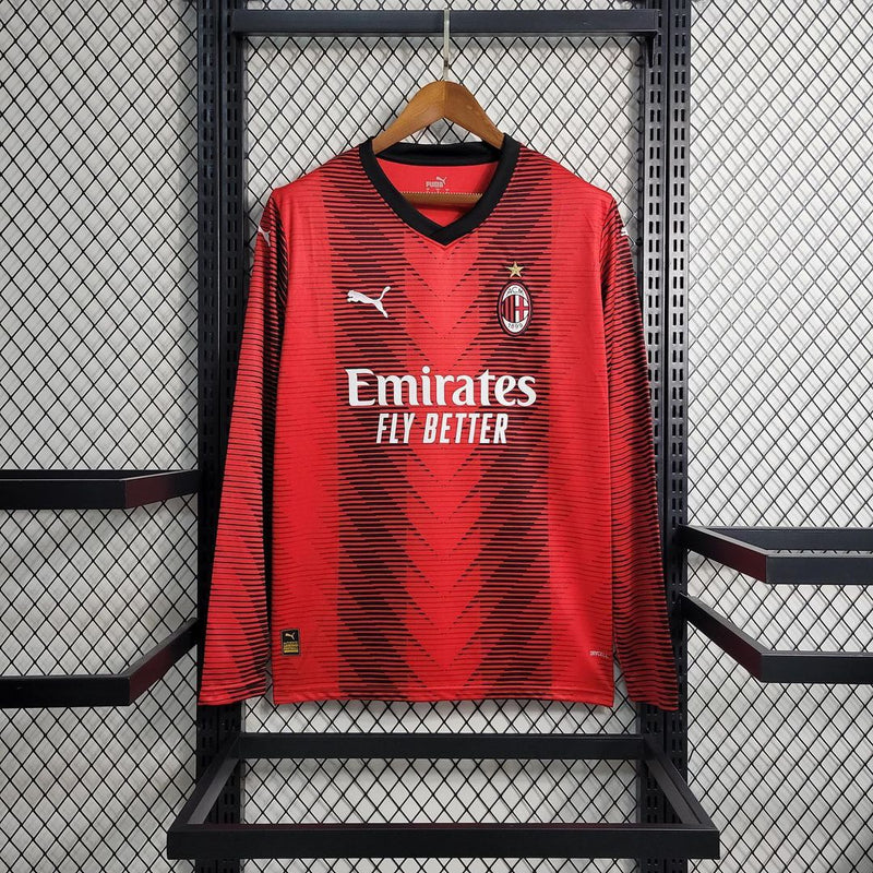 Camisola Manga Longa Milan Modelo Torcedor 23/24