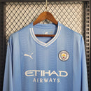Camisola Manga Longa Manchester City Modelo Torcedor 23/24