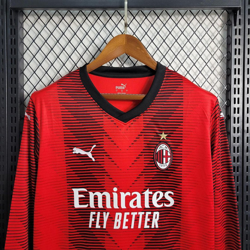 Camisola Manga Longa Milan Modelo Torcedor 23/24